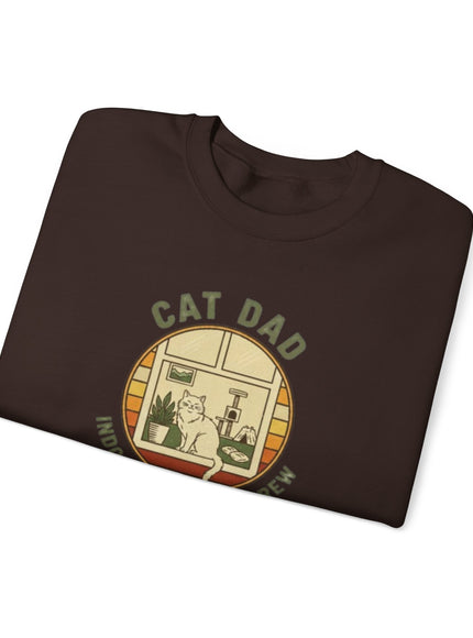 "Cat Dad Indoor Adventure Crew" Unisex Adult Sweatshirt