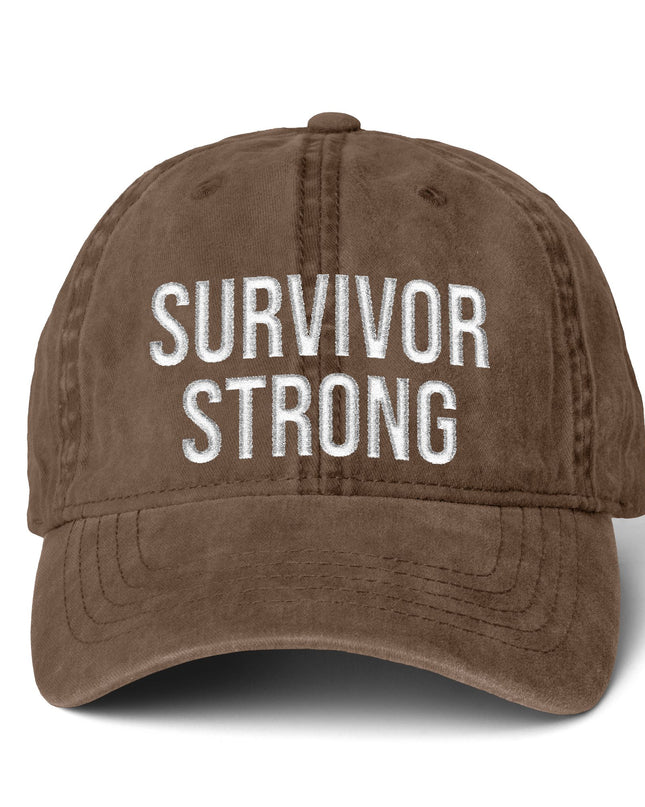 "Survivor Strong" Women's Pigment-Dyed Cap with Fashion Undervisor (Embroidery)