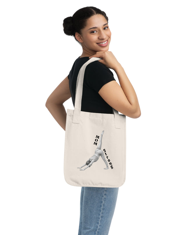 "Mom Strong Pilates" Organic Canvas Tote Bag