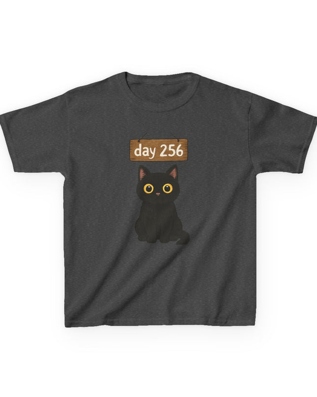 Day 256, no blinking black cat Kids Heavy Cotton Tee by Gildan 5000B