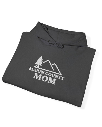"Marin County Mom" Embroidered Unisex Heavy Blend Hooded Sweatshirt