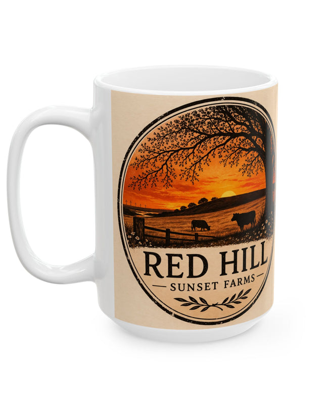 "Red Hill Sunset Farms" Ceramic Mug, (11oz, 15oz)