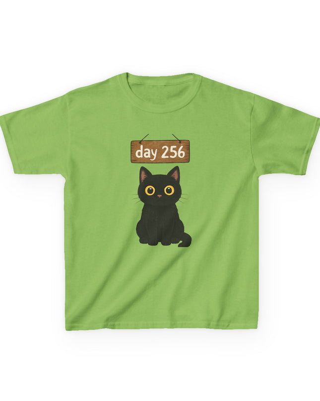 Day 256, no blinking black cat Kids Heavy Cotton Tee by Gildan 5000B