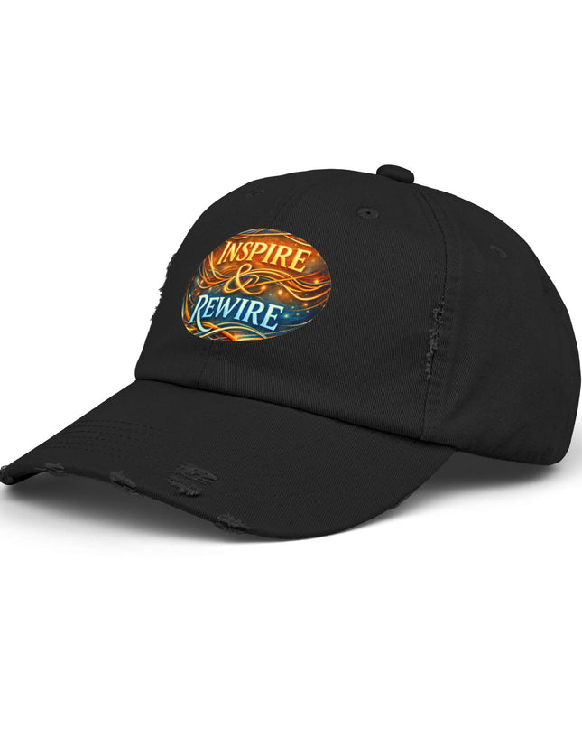 "Inspire and Rewire" Unisex Distressed Cap