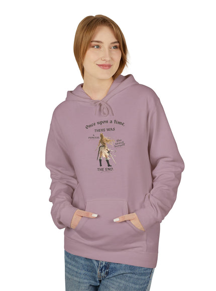 "She Saved Herself V1" (Ink both sides) Unisex Midweight Softstyle Fleece Hoodie