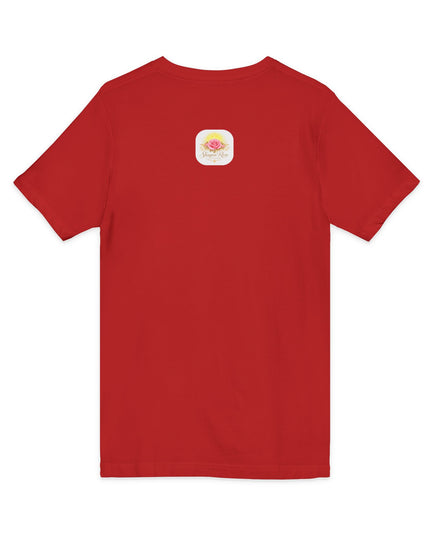 "Happy Valentine's Day" Unisex Jersey Short Sleeve V-Neck Tee