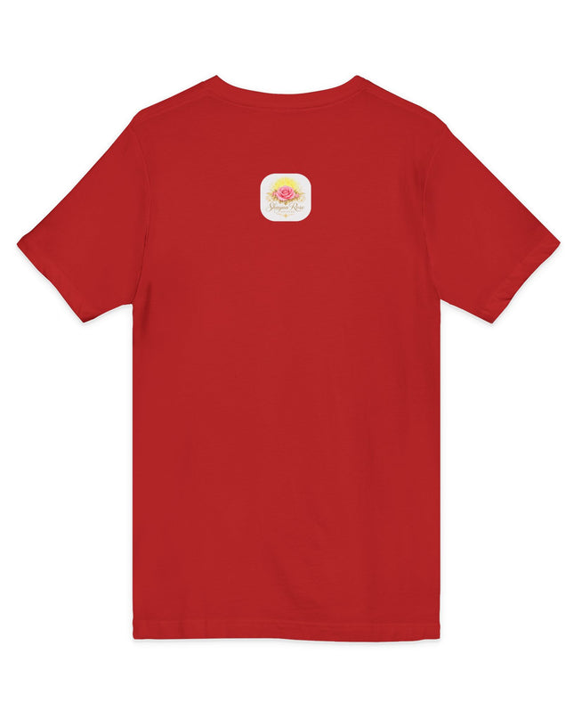 "Happy Valentine's Day" Unisex Jersey Short Sleeve V-Neck Tee