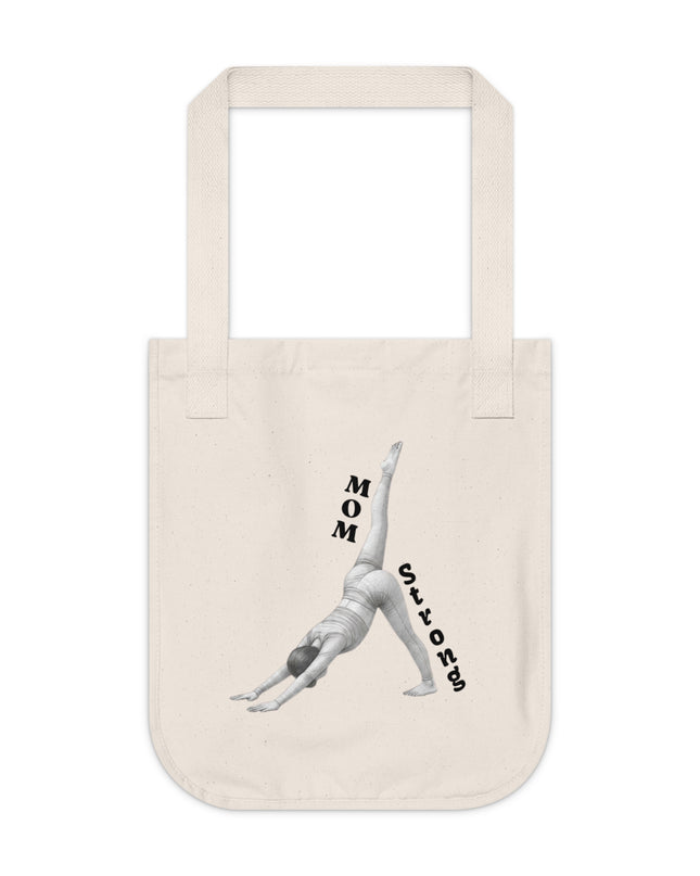 "Mom Strong Pilates" Organic Canvas Tote Bag