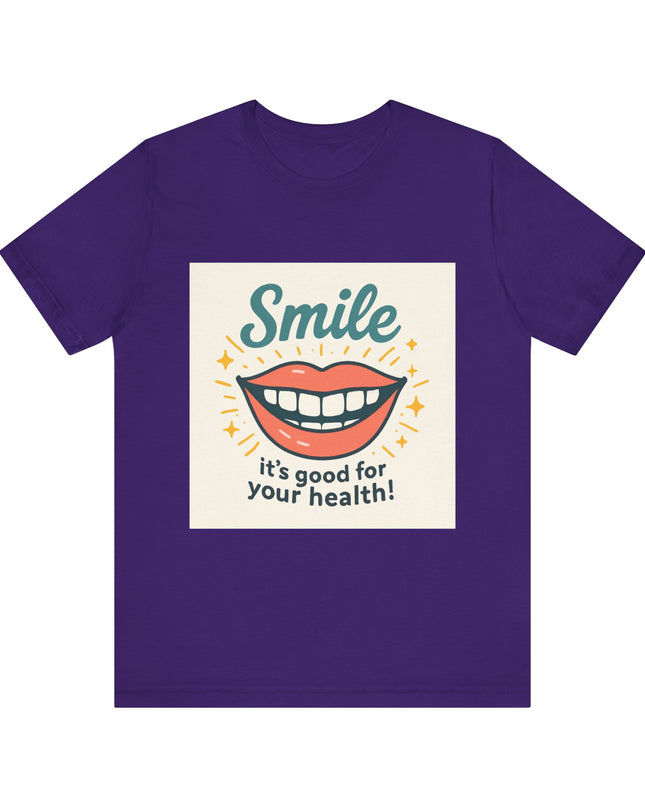 "Smile – it's good for your health!" Unisex Short Sleeve Tee