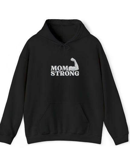"Mom Strong (White embroidery)" Unisex Heavy Blend Hooded Sweatshirt