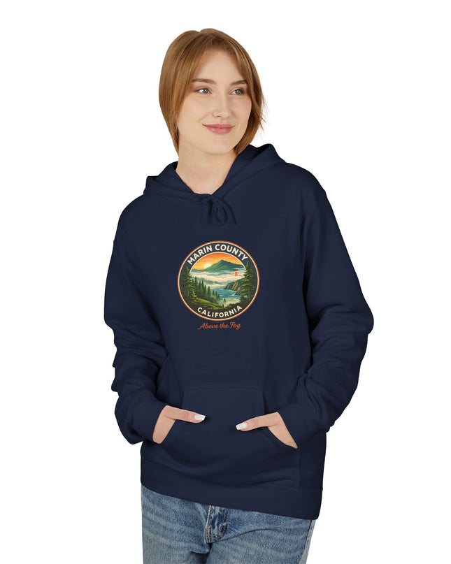 "Marin County, Above the Fog" Unisex Midweight Softstyle Fleece Hoodie