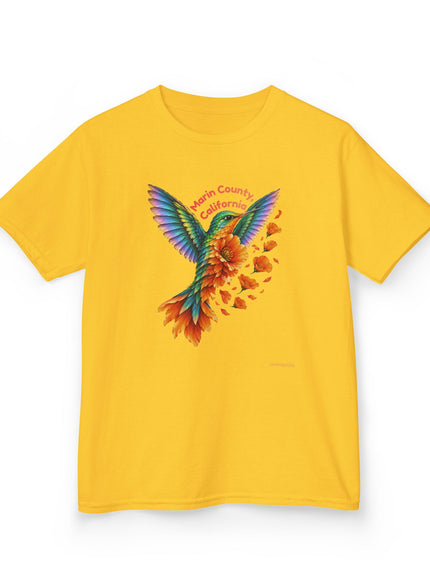 "Hummingbird and Poppies" Kids Heavy Cotton Tee