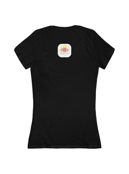 "Rose Fairy" Women's Jersey Short Sleeve Deep V-Neck Tee