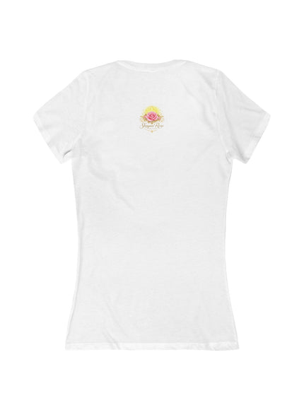 "Rose Fairy" Women's Jersey Short Sleeve Deep V-Neck Tee