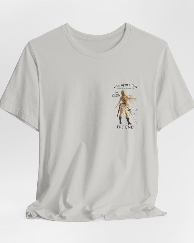"She Saved Herself" (ink both sides) Unisex Jersey Short Sleeve Tee