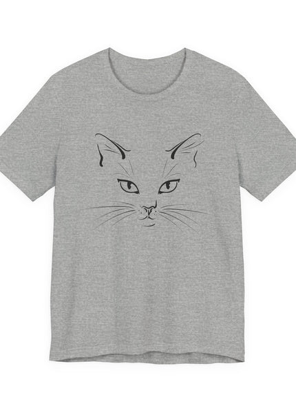 "Cat Face Sketch" Unisex Jersey Short Sleeve Tee