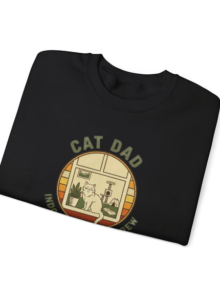 "Cat Dad Indoor Adventure Crew" Unisex Adult Sweatshirt