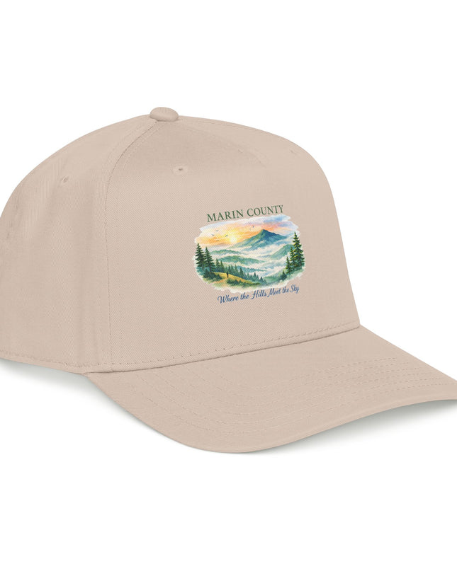 "Marin County, Where the Hills Meet the Sky" Mid Profile Baseball Cap