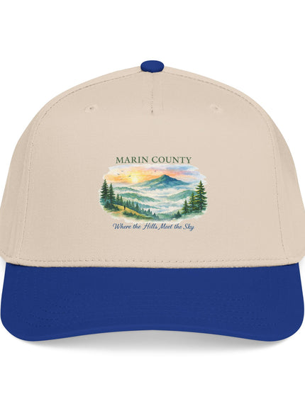 "Marin County, Where the Hills Meet the Sky" Mid Profile Baseball Cap