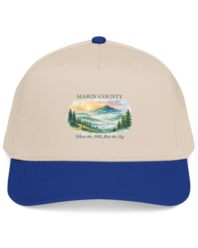 "Marin County, Where the Hills Meet the Sky" Mid Profile Baseball Cap