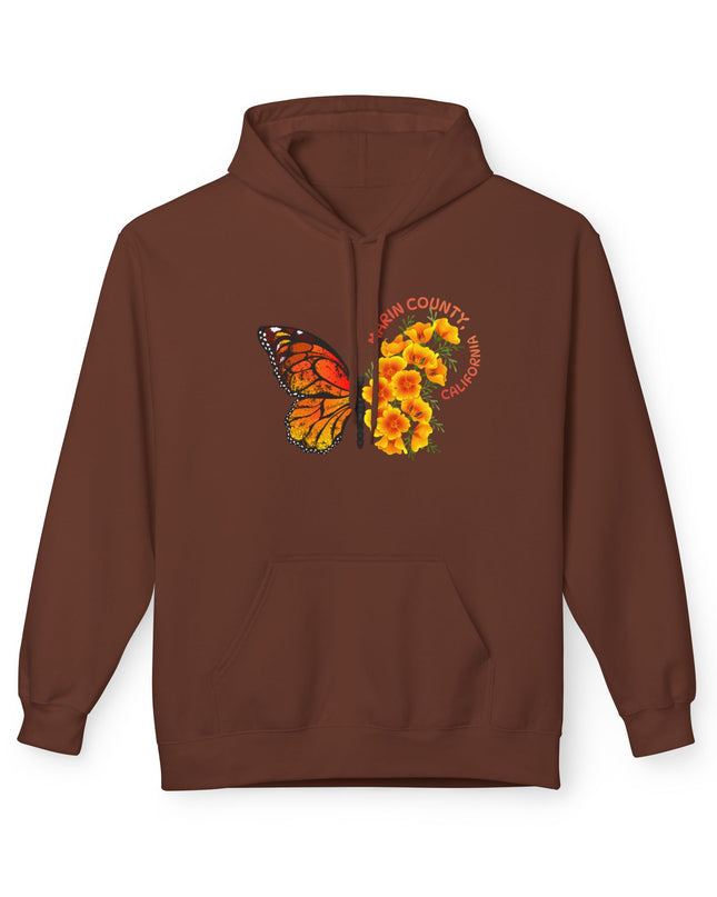 "Butterflies and Poppies Marin County, California" Unisex Midweight Softstyle Fleece Hoodie