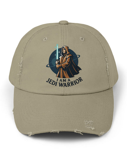 "I am a Jedi warrior" Unisex Distressed Cap
