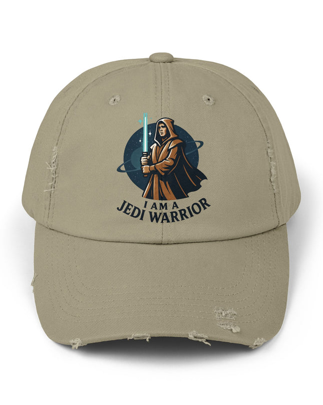 "I am a Jedi warrior" Unisex Distressed Cap
