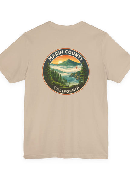 "Marin County - Above the Fog - No Text" (2-sided) Unisex Jersey Short Sleeve Tee
