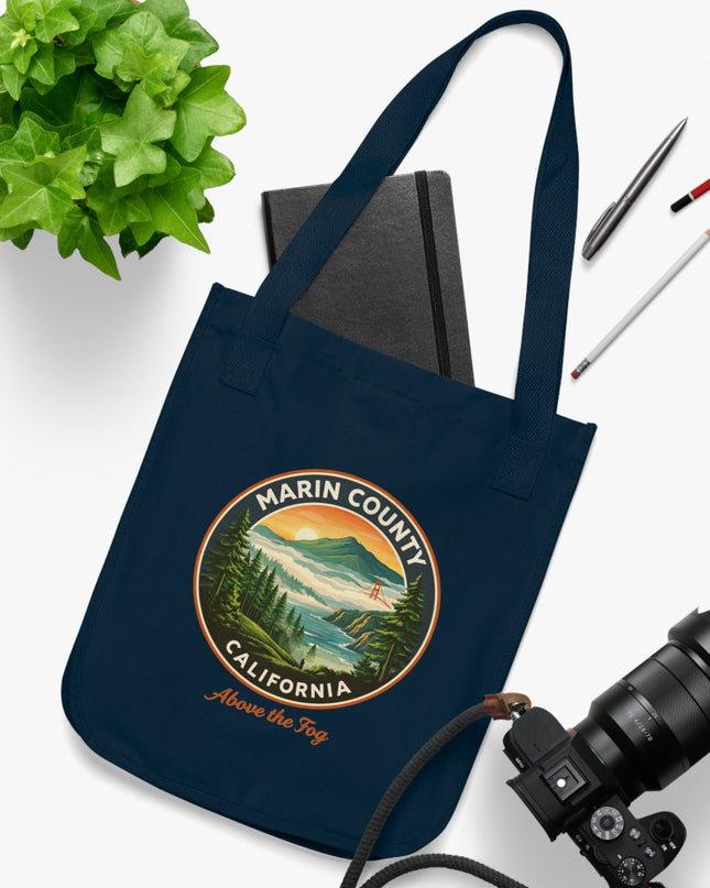 "Marin County, Above the Fog" Organic Canvas Tote Bag