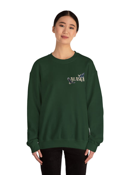 "Alaska" (Ink front and back) Unisex Heavy Blend Crewneck Sweatshirt