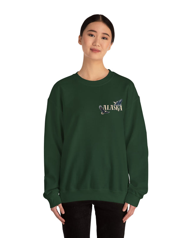 "Alaska" (Ink front and back) Unisex Heavy Blend Crewneck Sweatshirt