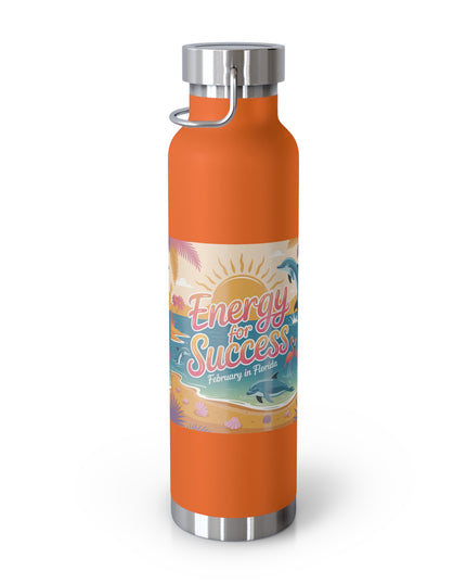 "February in Florida, Energy for Success" Copper Vacuum Insulated Bottle, 22oz