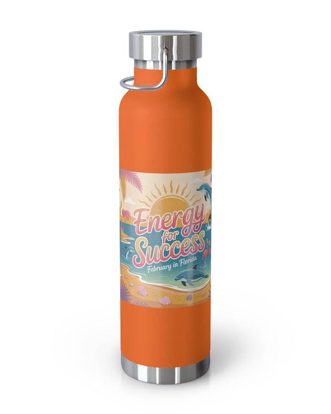 "February in Florida, Energy for Success" Copper Vacuum Insulated Bottle, 22oz