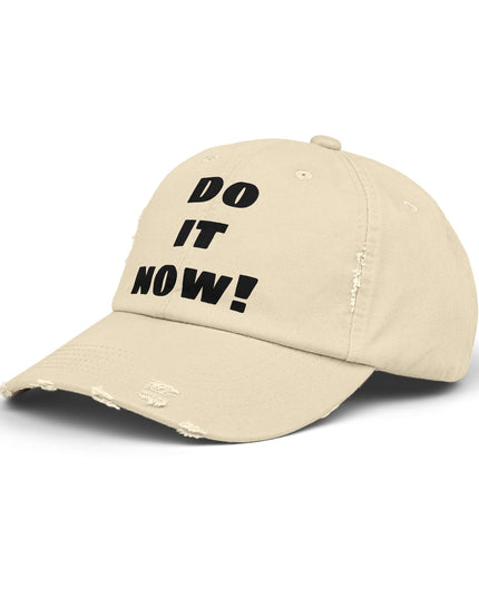 "Do it now!" Unisex Distressed Cap