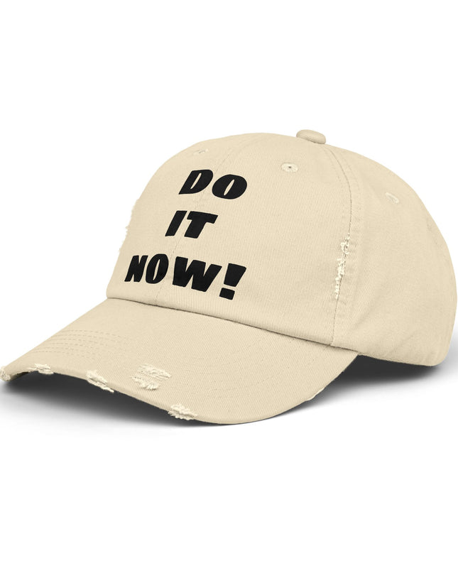 "Do it now!" Unisex Distressed Cap
