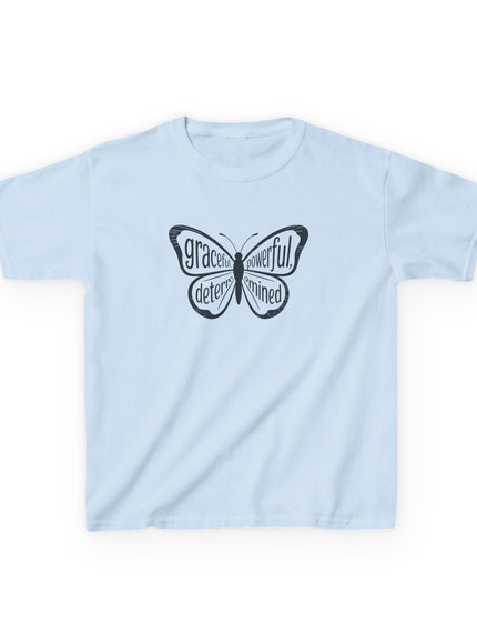 "Butterfly With Words" Kids Heavy Cotton Tee