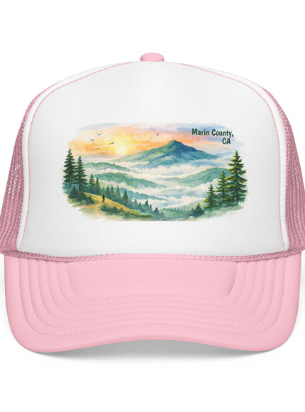 "Marin County, Where the Hills Meet the Sky" Foam Trucker Hat