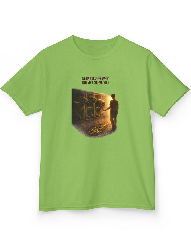 "Stop Feeding What Doesn't Serve You" Kids Heavy Cotton Tee