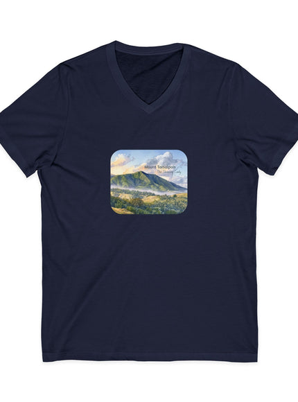 "Mount Tamalpais, the Sleeping Lady" Mount Tamalpais, the Sleeping LadyUnisex Jersey Short Sleeve V-Neck Tee