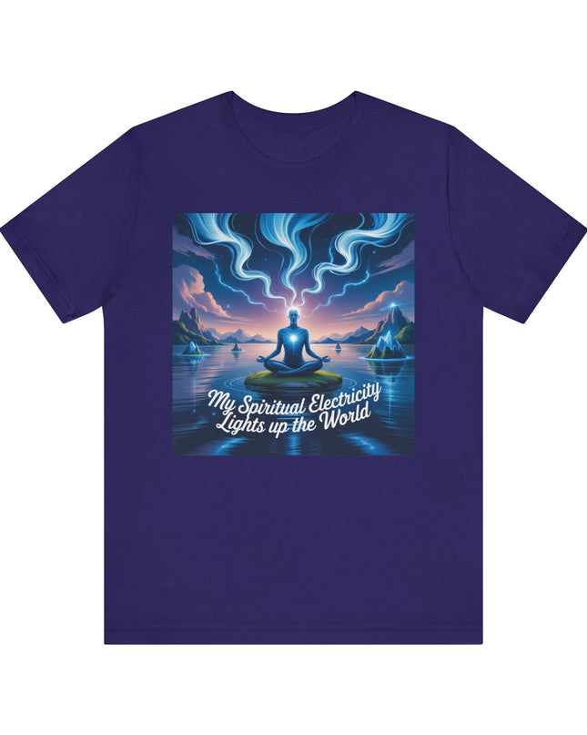 "My spiritual electricity lights up the world" Unisex Jersey Short Sleeve Tee