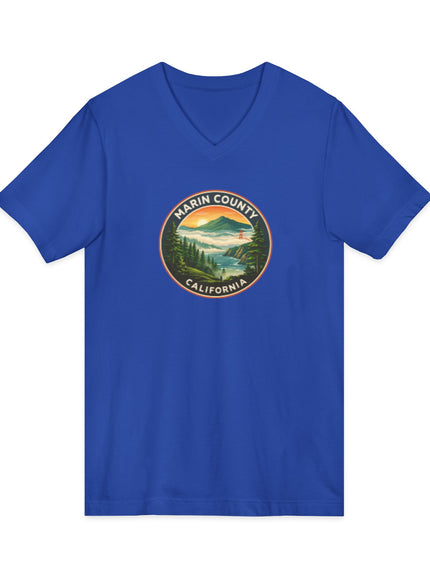 "Above the fog" Unisex Jersey Short Sleeve V-Neck Tee