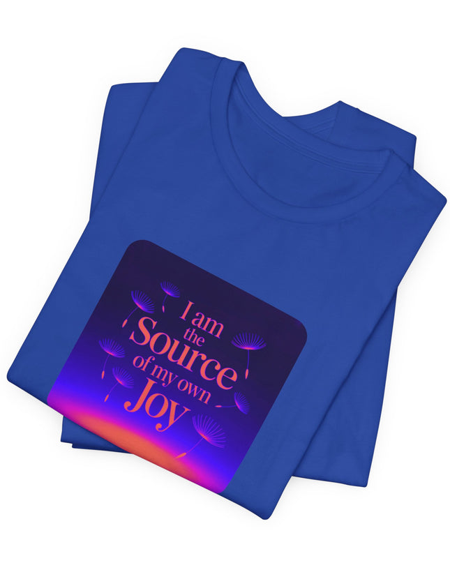 "I Am the Source of my Own Joy, (Energy for Success)" Women's and Men's Jersey Short Sleeve Tee