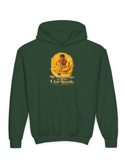 "My Mother Says I am Royalty" Youth Heavy Blend Hooded Sweatshirt