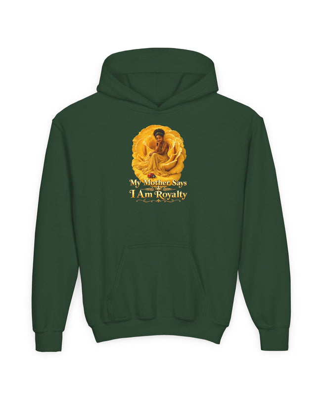 "My Mother Says I am Royalty" Youth Heavy Blend Hooded Sweatshirt