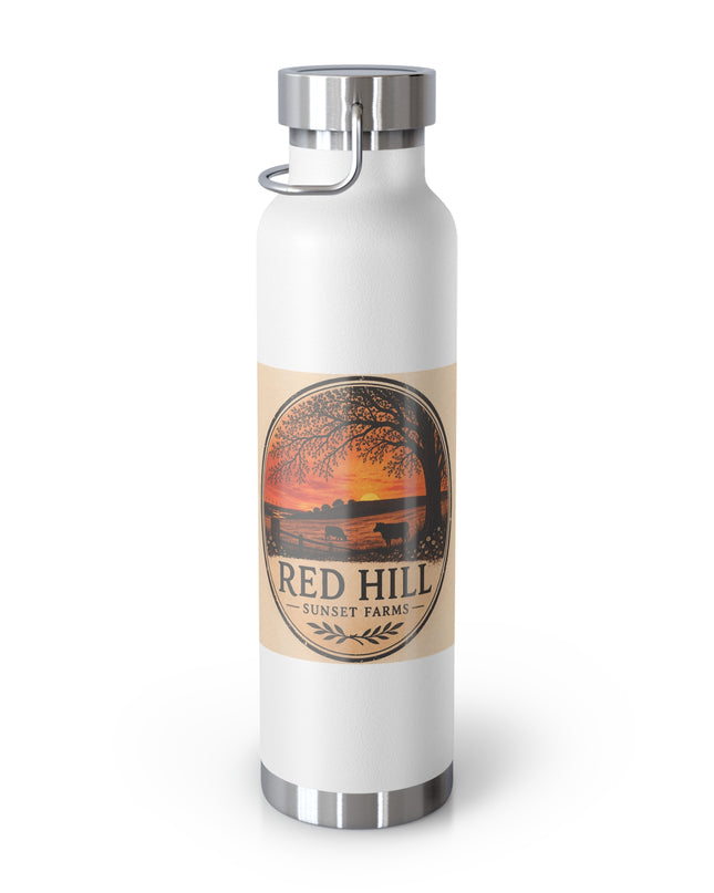 "Red Hill Sunset Farms" Copper Vacuum Insulated Bottle, 22oz