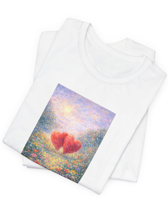 "Valentine's Day - Monet Style" Unisex Jersey Short Sleeve Tee