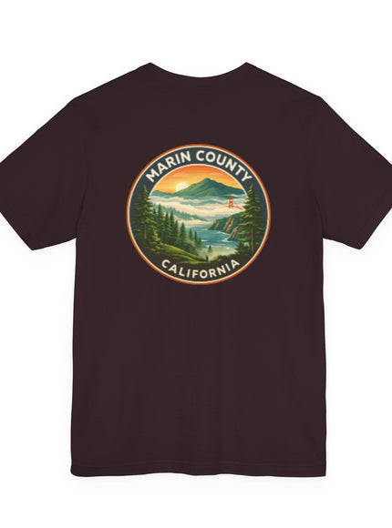 "Marin County - Above the Fog - No Text" (2-sided) Unisex Jersey Short Sleeve Tee