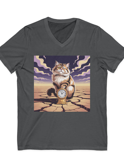 "Cat (Salvador style)" Unisex Jersey Short Sleeve V-Neck Tee