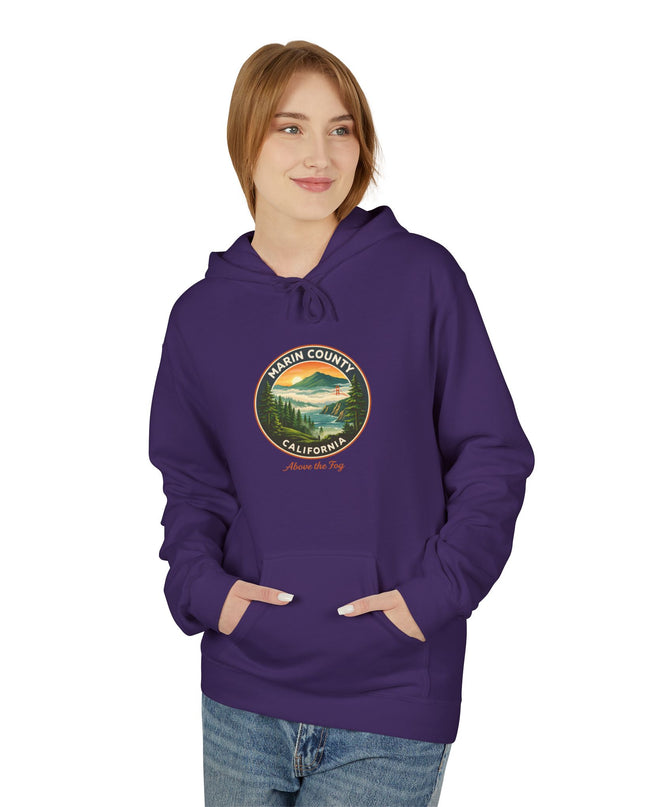 "Marin County, Above the Fog" Unisex Midweight Softstyle Fleece Hoodie