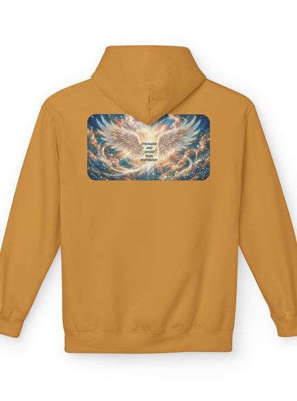 "Stronger and Wiser than Yesterday" Unisex Midweight Softstyle Fleece Hoodie